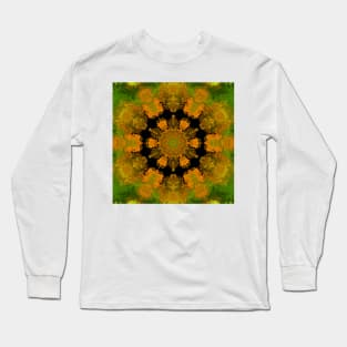 Psychedelic Hippie Yellow and Green Long Sleeve T-Shirt